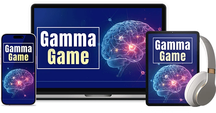 Gamma Game brain training on all devices — large product mockup