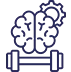 Brain and gear icon for Gamma Game cognitive training benefit